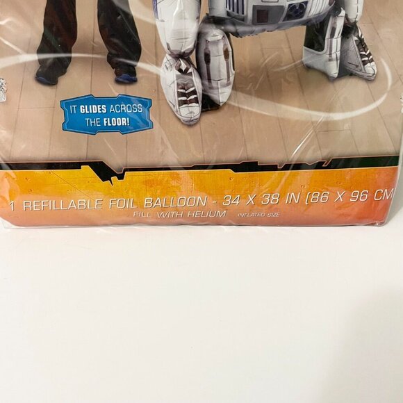 R2-D2 Star Wars Giant Gliding Birthday Balloon 38 Inch Tall Disney - Picture 2 of 16